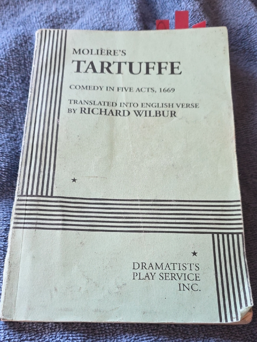 Molière's Tartuffe Paperback Play - Cream Cover by